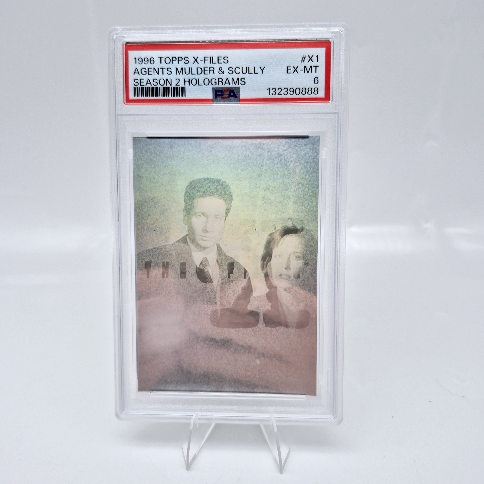 1996 Topps X-Files Agents Scully and Mulder #X1 PSA 6 Hologram Holo