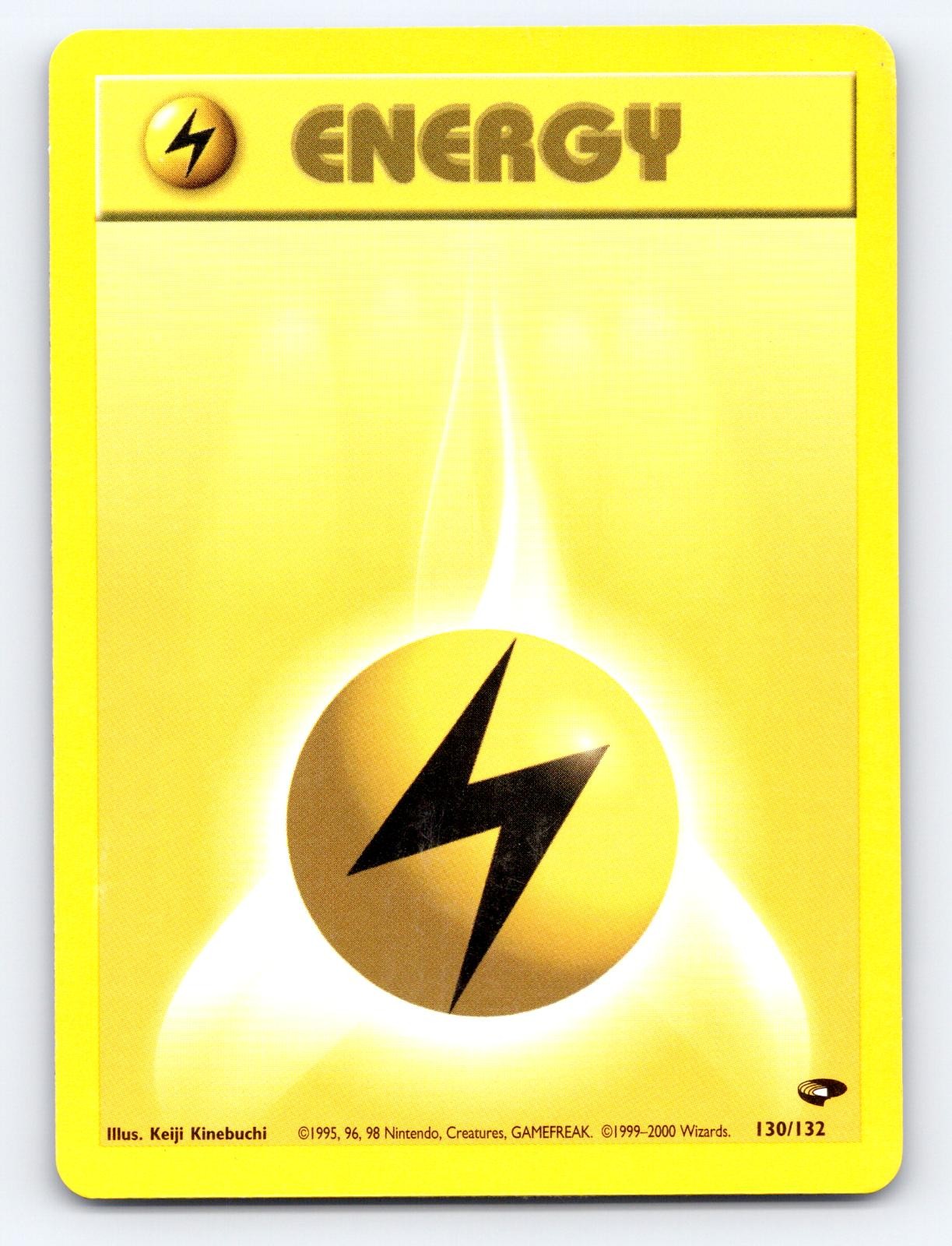 Lightning Energy 130/132 Gym Challenge Pokemon Unlimited Moderately Played