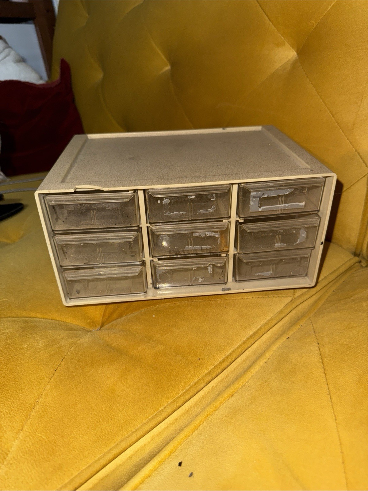 Vintage Akro-Mils 9-Drawer bakelite Hardware Bin Organizer #10-109 Made in USA