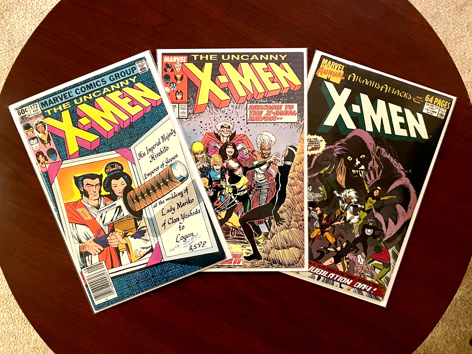 (Lot of 3 Comics) Uncanny X-Men #172 #219 & Annual #13 (Marvel 1980s) Paul Smith