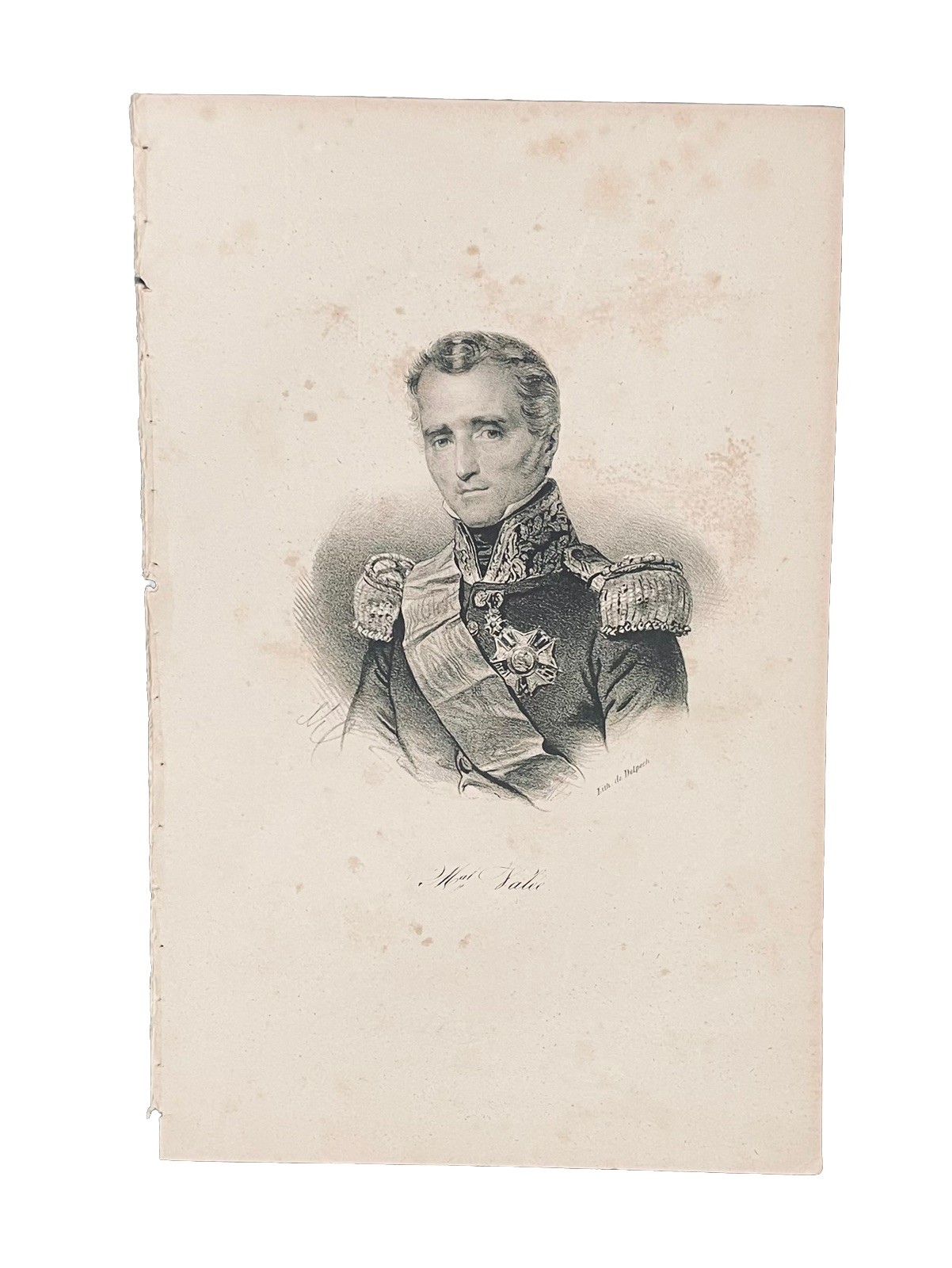 Napoleons General Sylvain Charles Valee 19th Century Lithograph