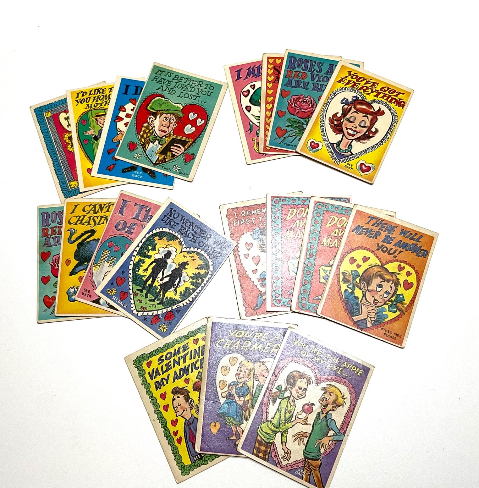 1959 Topps Funny Valentines Cards Lot 31 Vintage Jack Davis Non-Sport Humor
