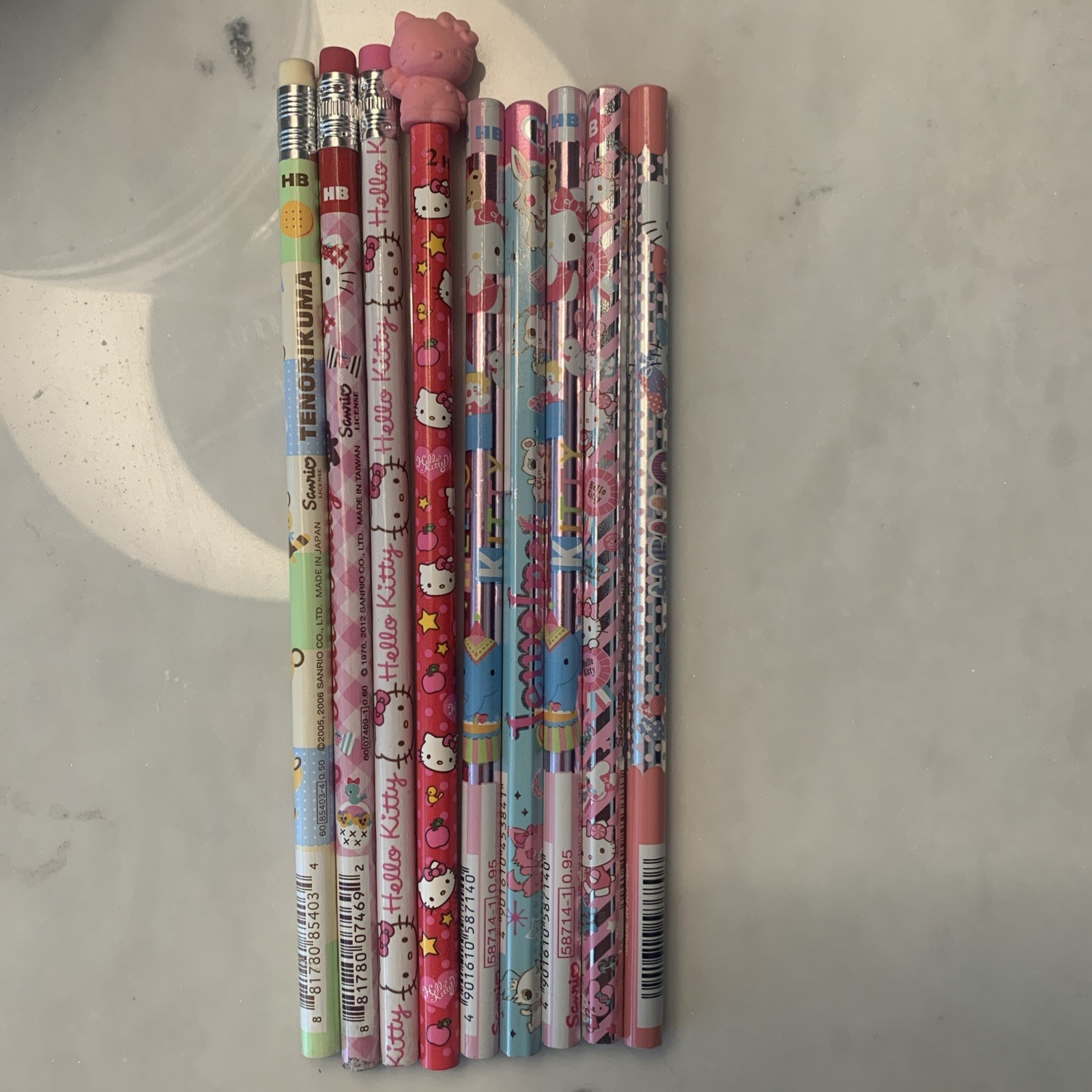 Lot of 9 Vintage Sanrio Hello Kitty Pencils 2000’s Tenorikuma, Jewelpet NEW