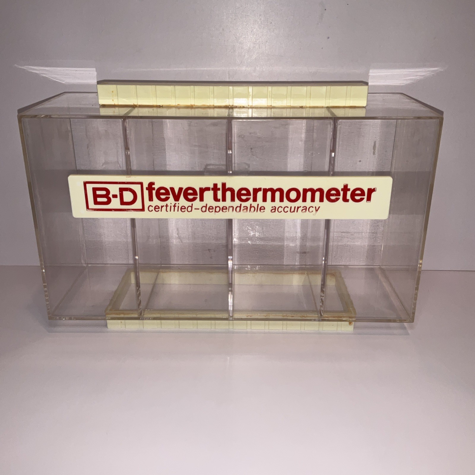 Vintage B-D Fever Thermometer Pharmacy Advertising Display Sign Medical BD Vintage B-D Fever Thermometer Pharmacy Advertising Display Sign Medical BD