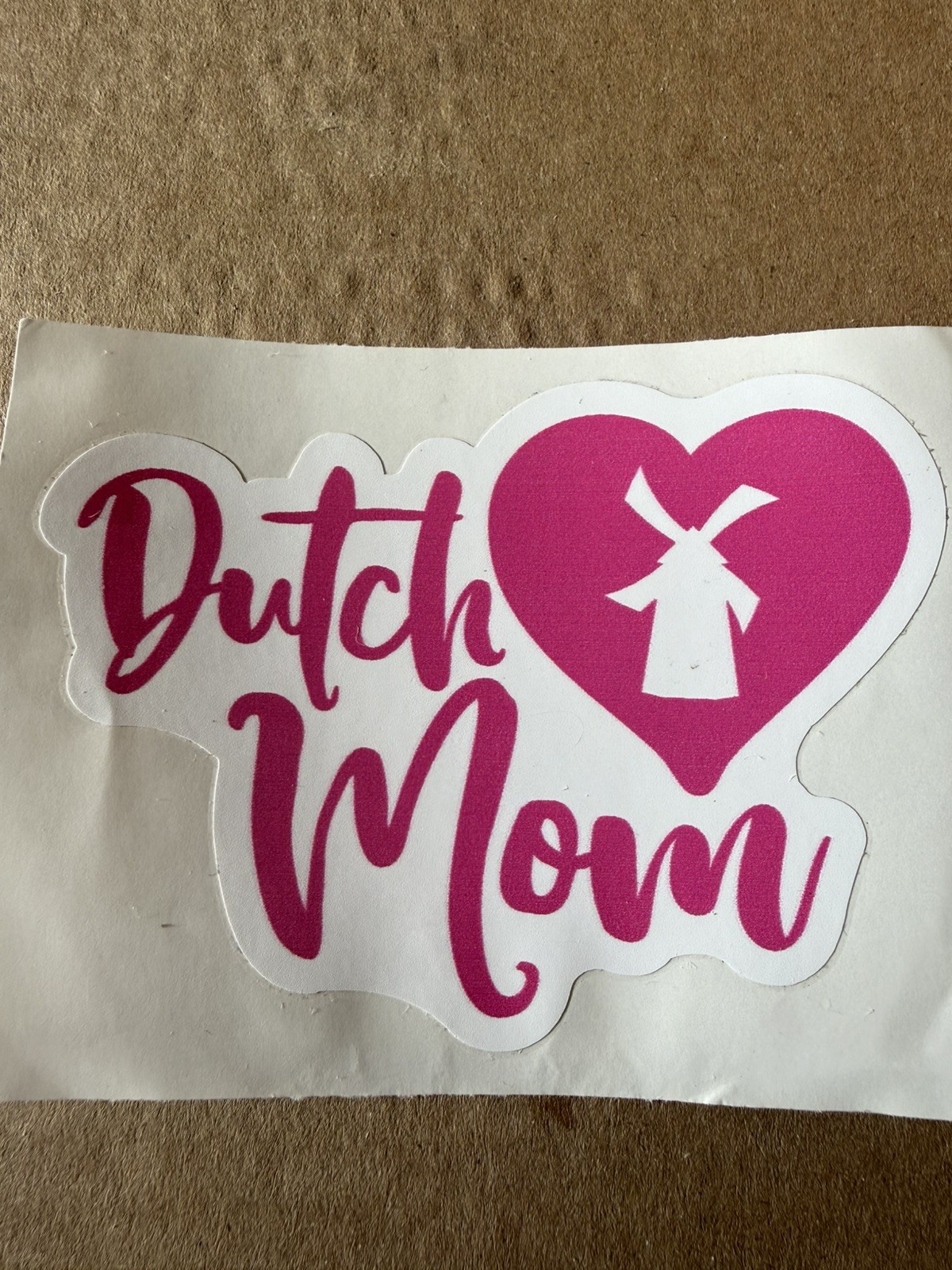 DUTCH Bros VINTAGE Rare STICKER Mother’s DAY Mom PINK Windmill HEART 🩷 DECAL