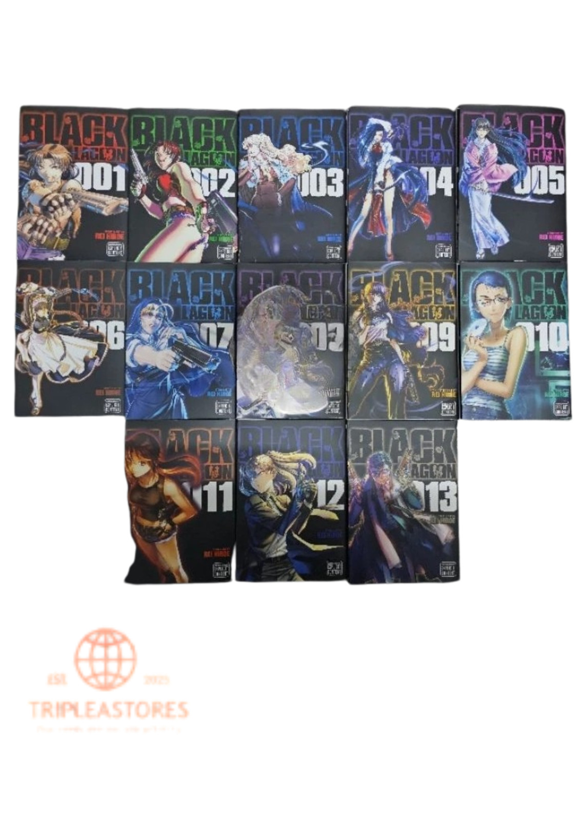 Black Lagoon Manga English Version Comic Rei Hiroe Volume 1-13 Set NEW Latest