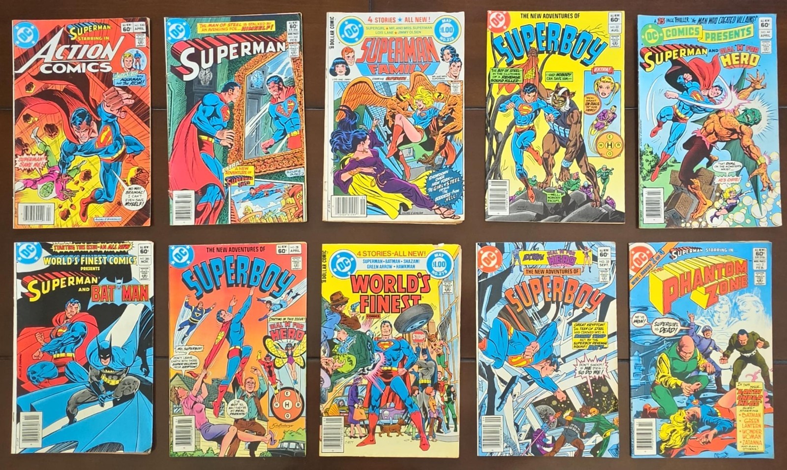 DC Superman 1982 Comic Lot 10 Books Action Superboy World's Finest Phantom Zone DC Superman 1982 Comic Lot 10 Books Action Superboy World's Finest Phantom Zone