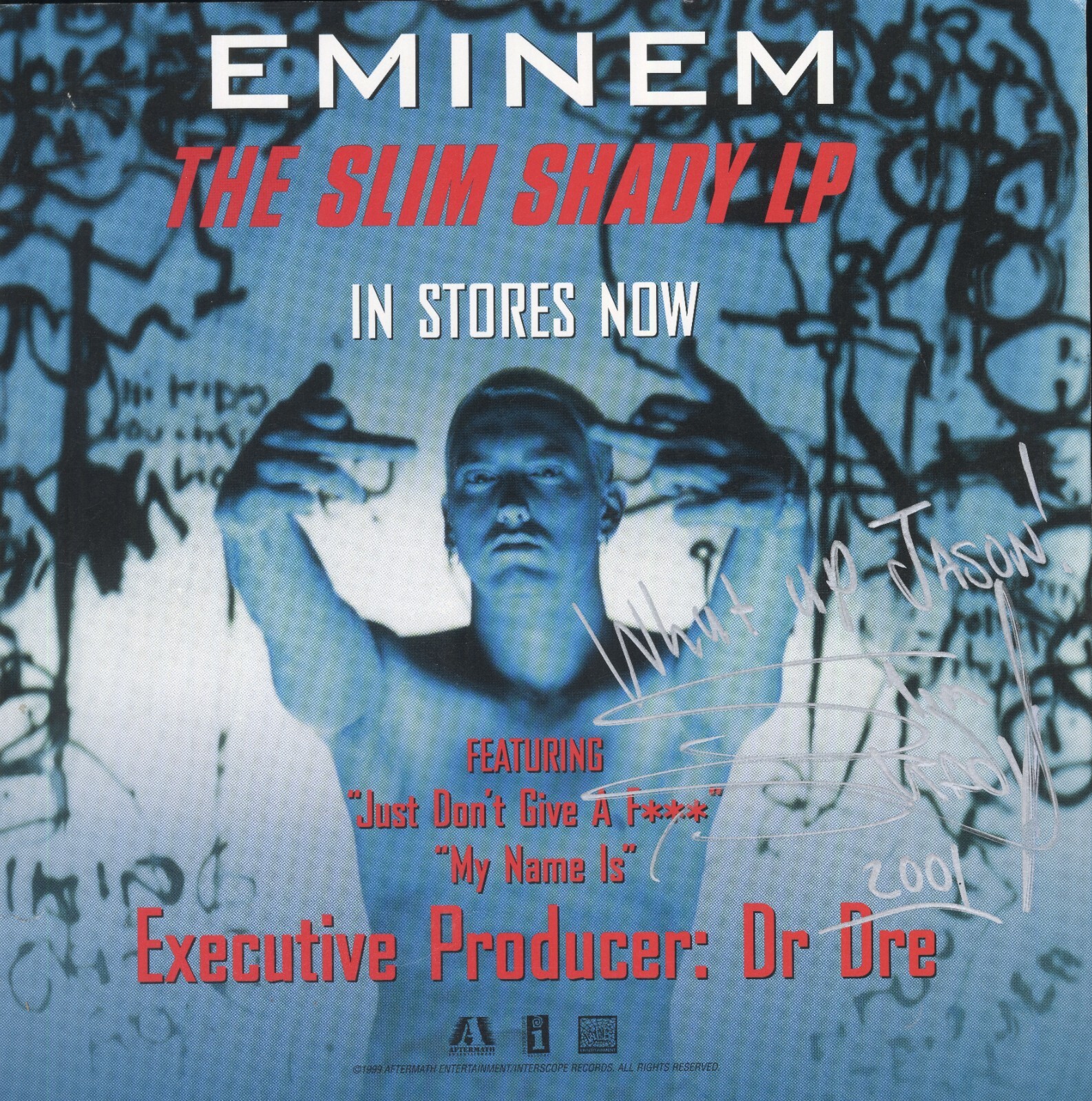 Eminem ~ Signed Autographed The Slim Shady LP Album Promo ~ PSA DNA