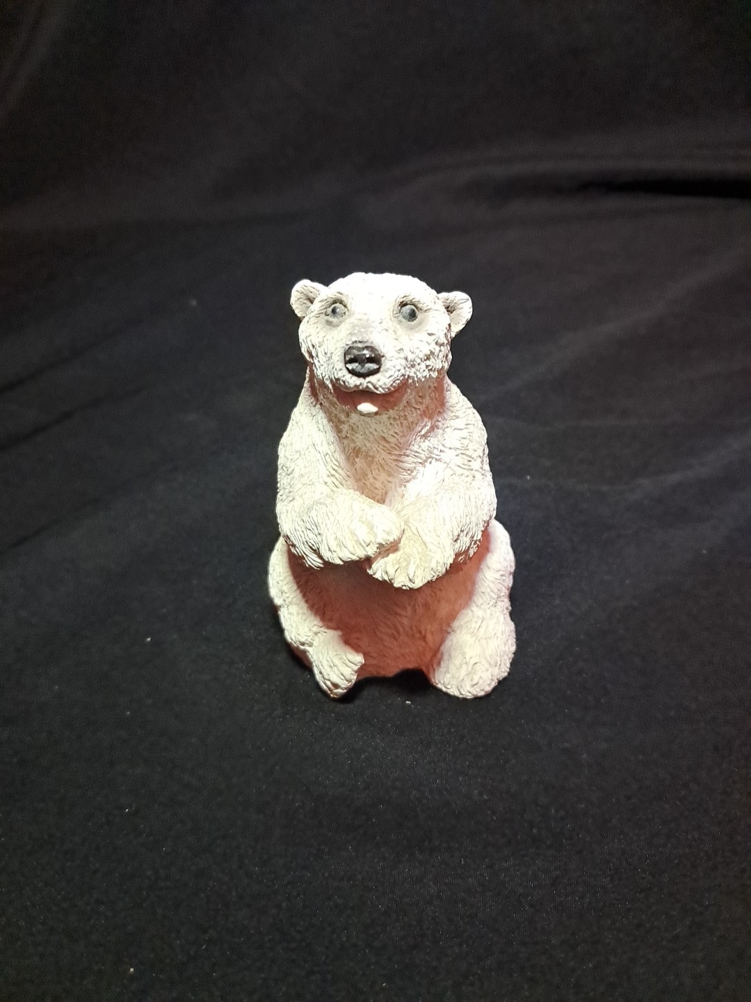 Stone Critters Polar Bear Sitting Figurine