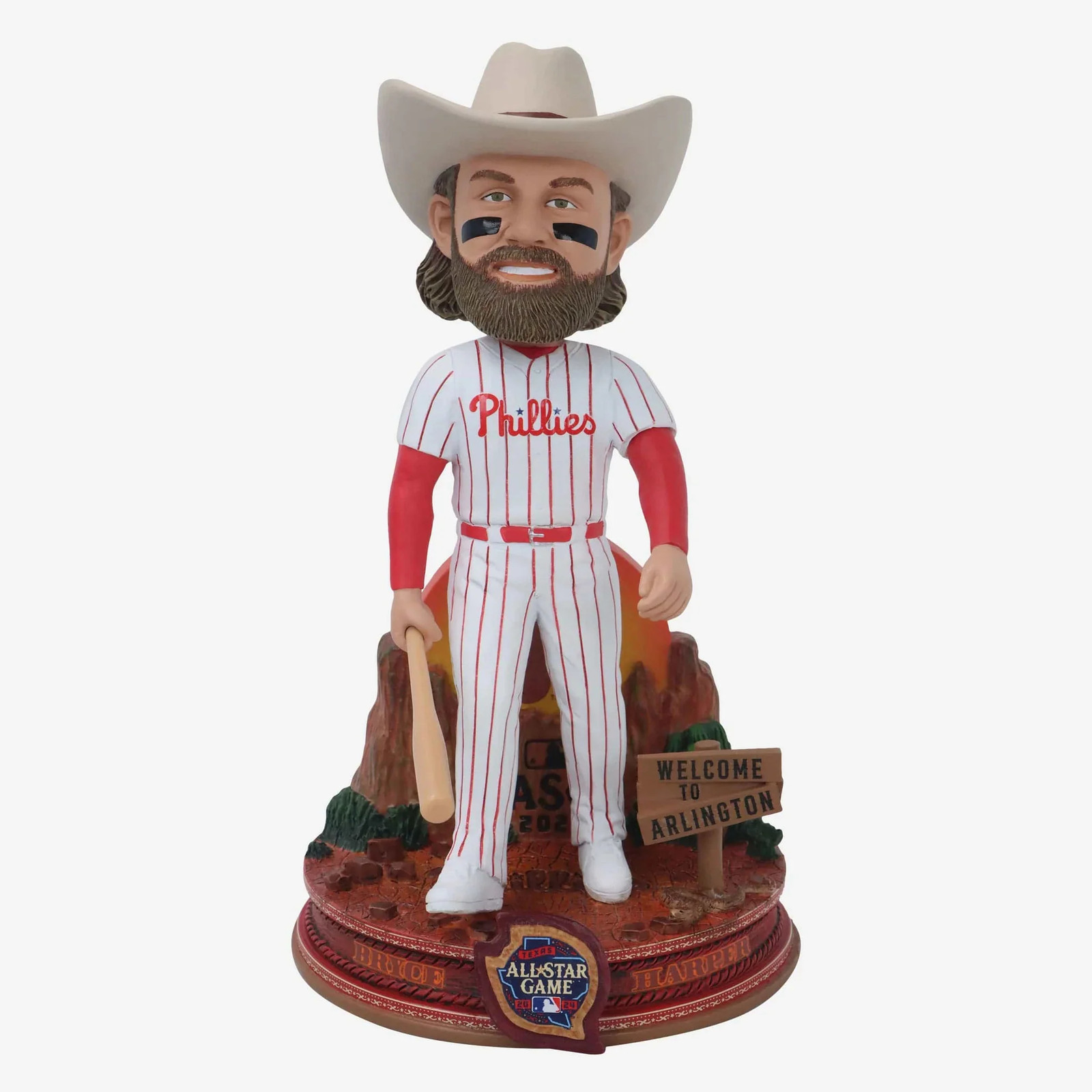 Bryce Harper Philadelphia Phillies 2024 All-Star Cowboy Bobblehead MLB Baseball Bryce Harper Philadelphia Phillies 2024 All-Star Cowboy Bobblehead MLB Baseball
