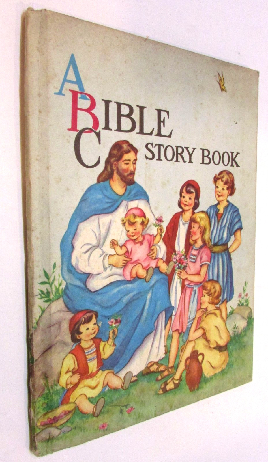Old 1948 ABC Bible Story Book C.R. Gibson Norwalk CT USA Illustrated Vintage hc