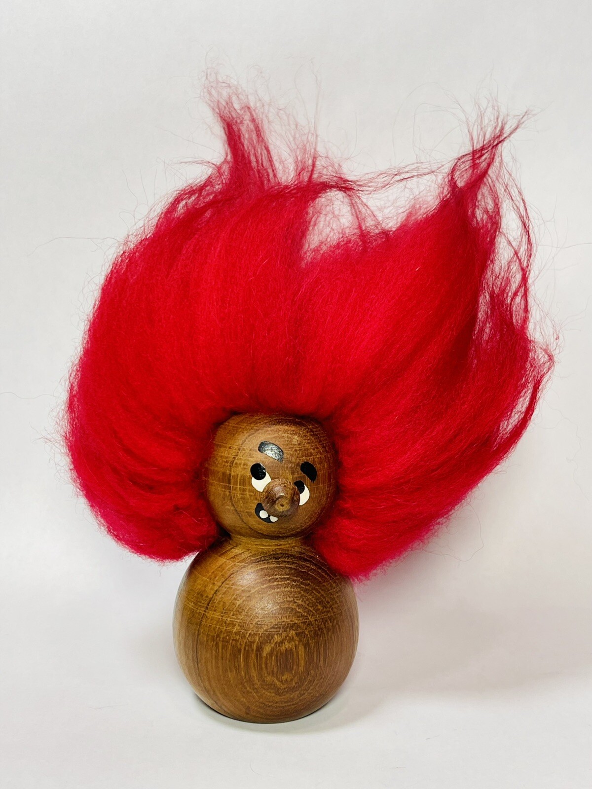 RARE Arne Basse Denmark MCM Teak Troll Red Hair