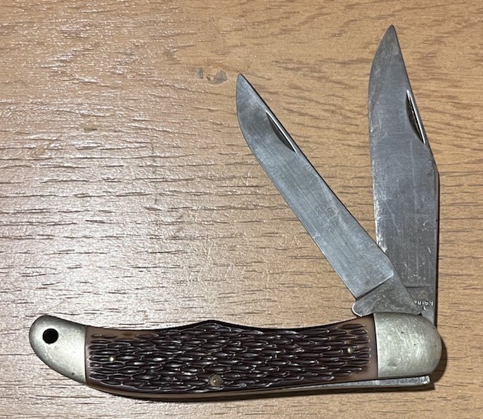 Schrade-Walden NY-USA 225H 2-Blade 5-1/4” Folding Hunting Knife w/ 