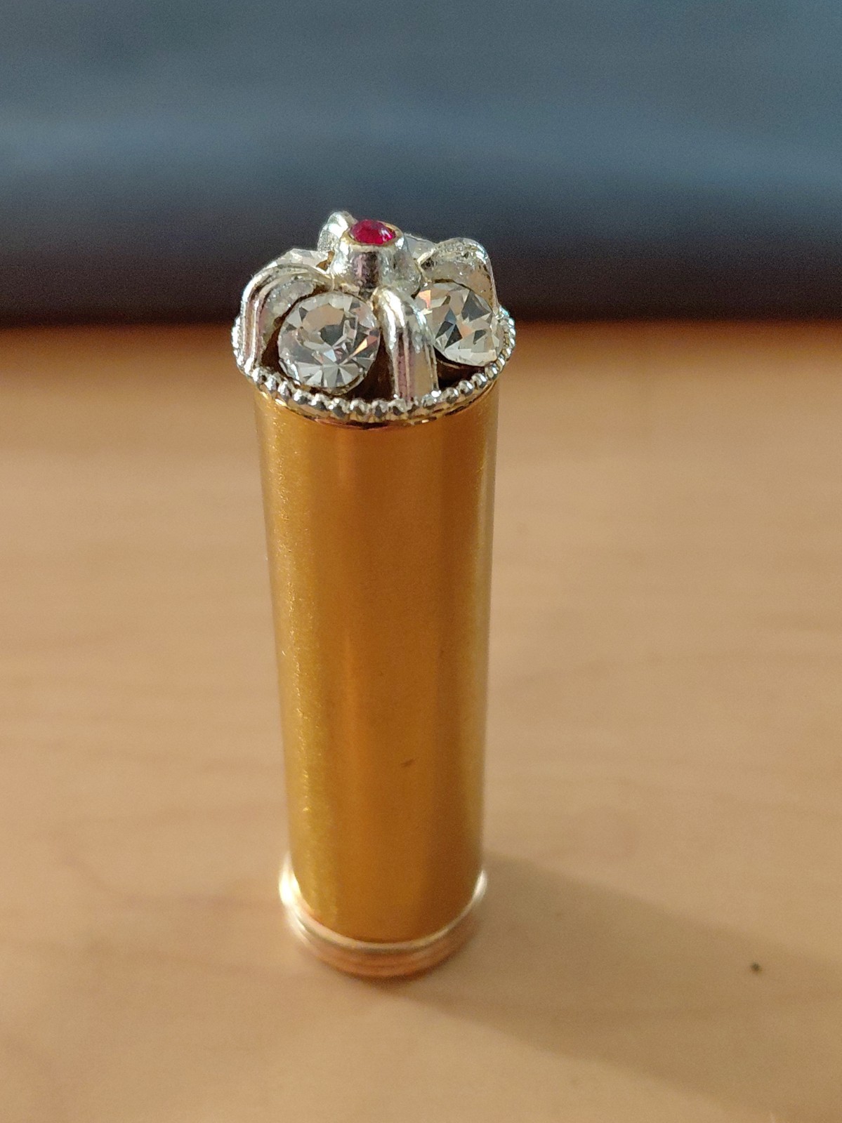 Vintage 1950s Revlon Futurama Jeweled Crown Lipstick Case Refillable #503 Vtg
