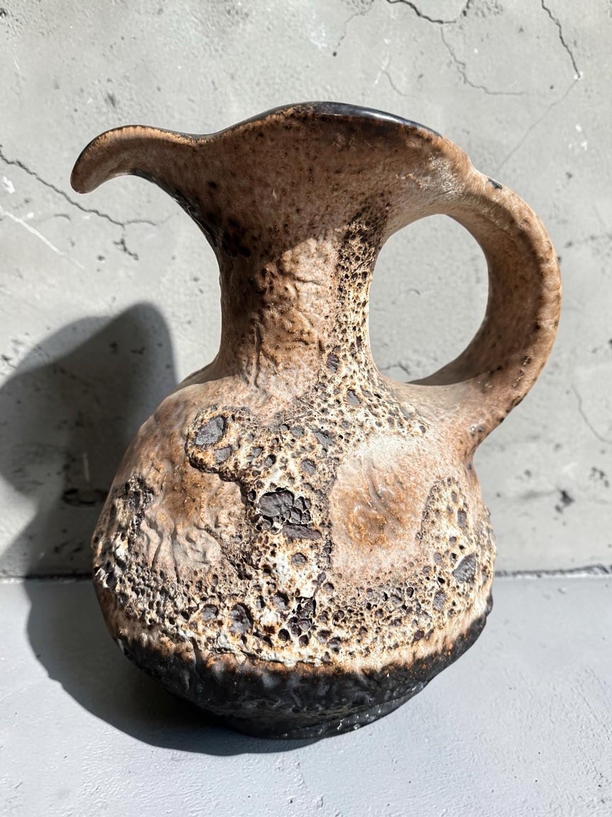 Vintage Dümler Breiden Fat Lava Pitcher Vase 1107-26 West German Pottery MCM