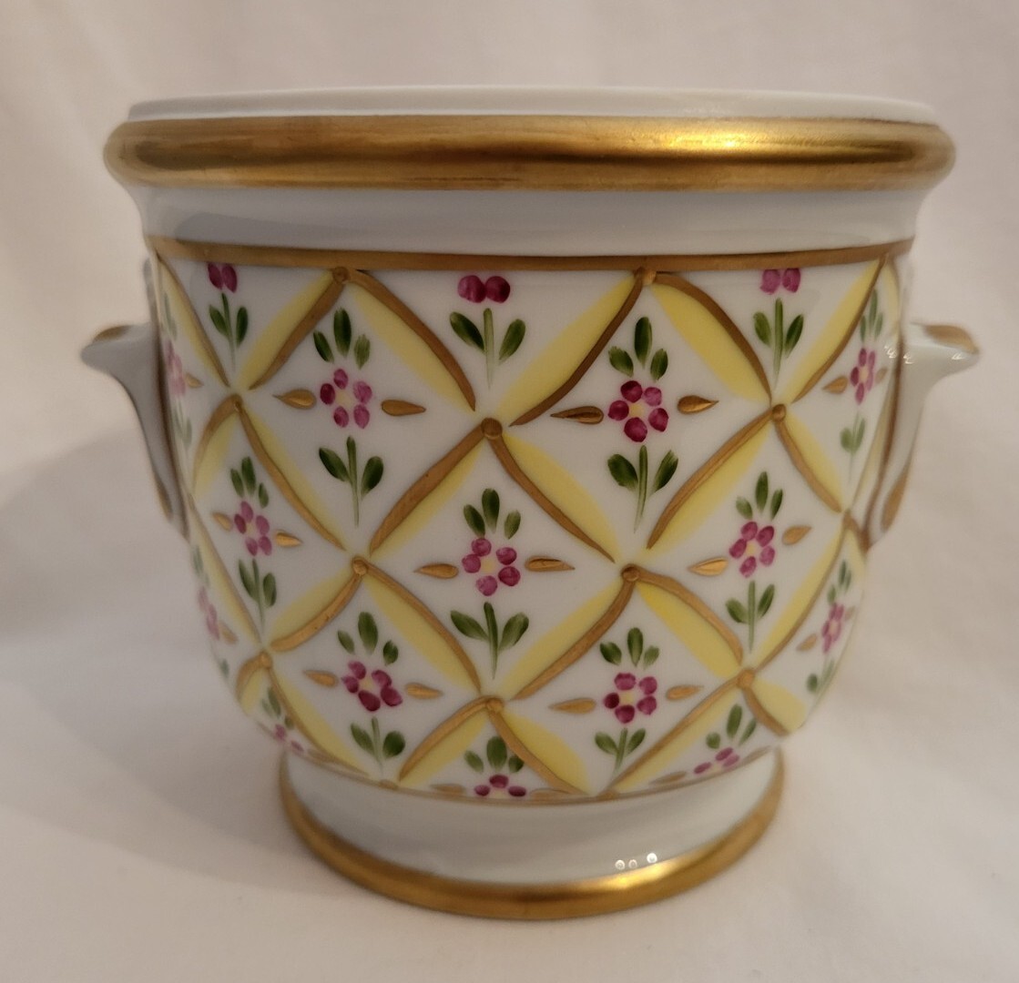 Vintage Laure Selignac Limoges France Porcelain Cache Pot Planter Jardiniere