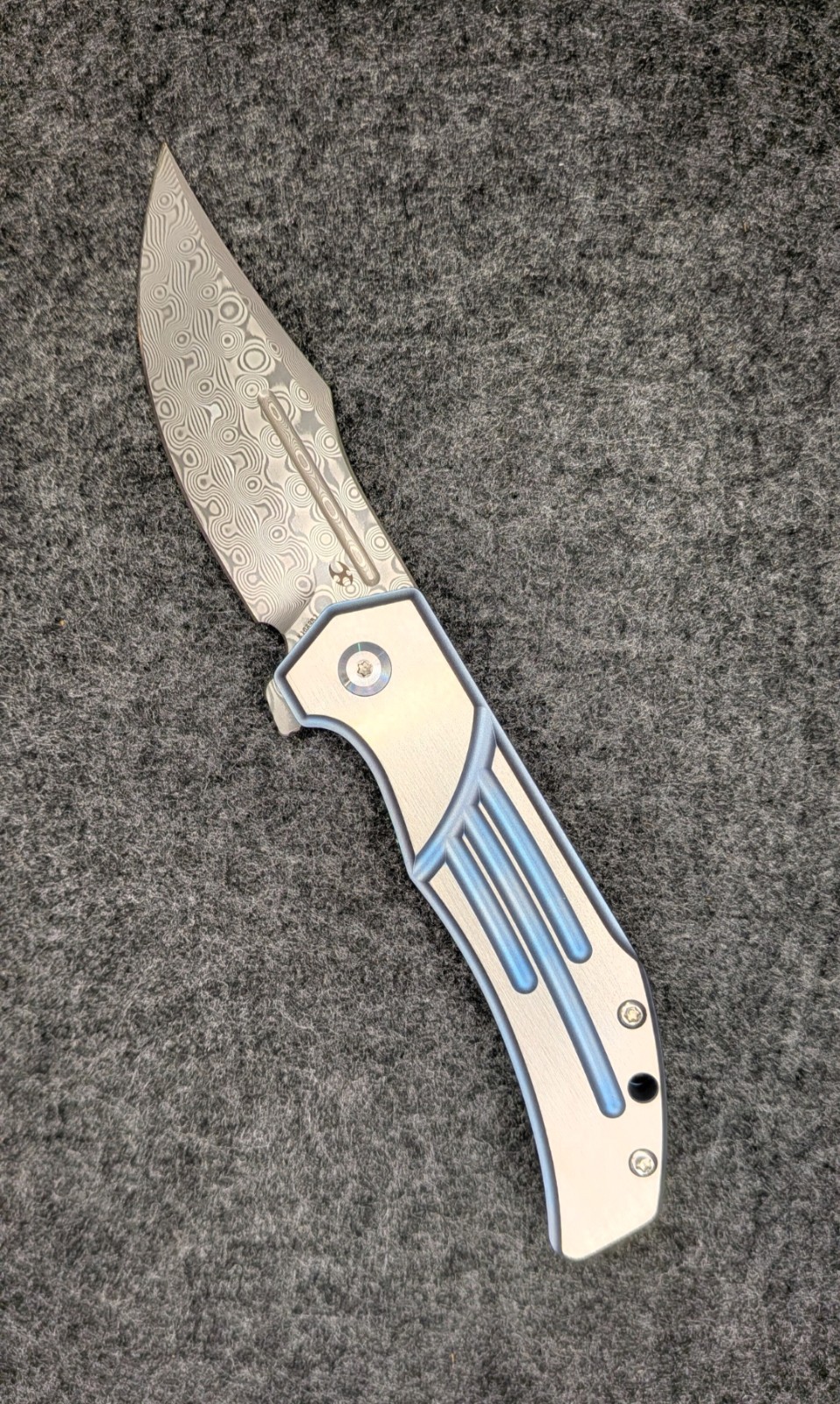 Kansept Orion - Titanium / Damascus Blade - 167/400