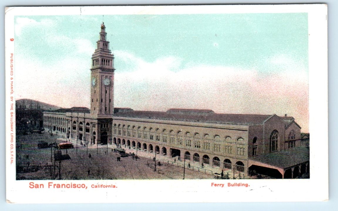 Ferry Building - San Francisco CALIFORNIA UDB Postcard