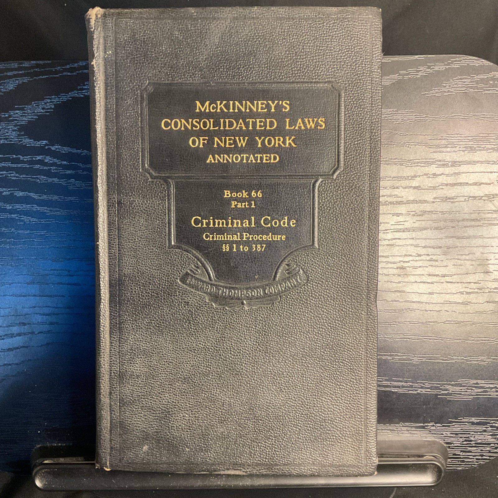 Antique New York Law Book McKinney\'s Criminal Code Legal Decor Prop Shelf Filler Antique New York Law Book McKinney\'s Criminal Code Legal Decor Prop Shelf Filler