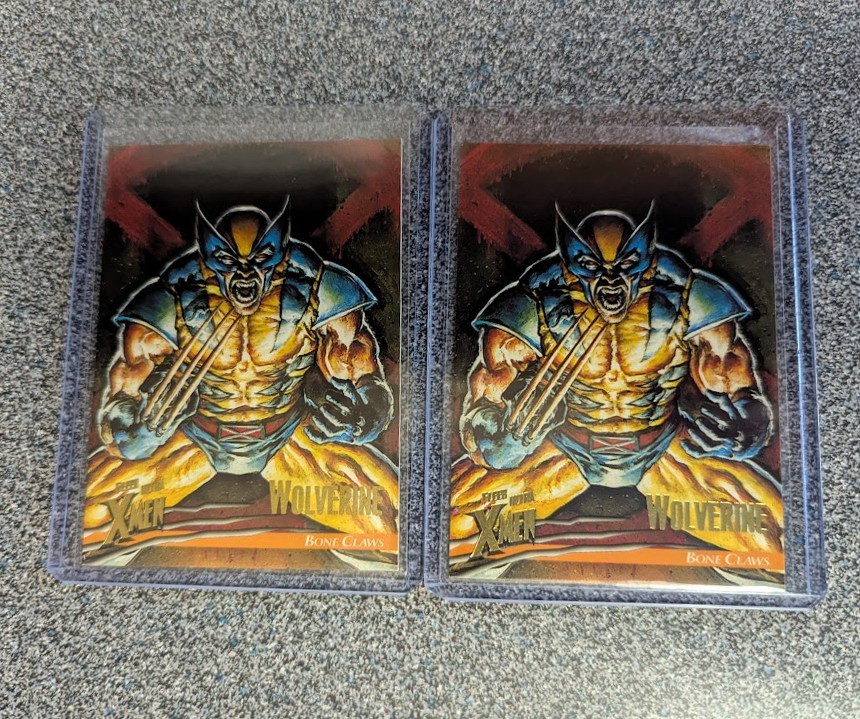 2X 1996 FLEER ULTRA X-MEN: WOLVERINE with BONE CLAWS PROMO CARDS # P1