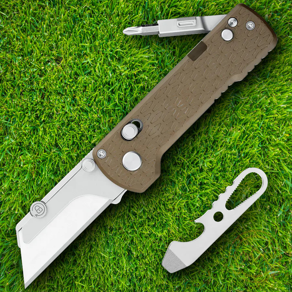 Oknife Otacle U1 Pro Folding Knife SK5 Steel Blade Desert Brown PEEK PEI Handle