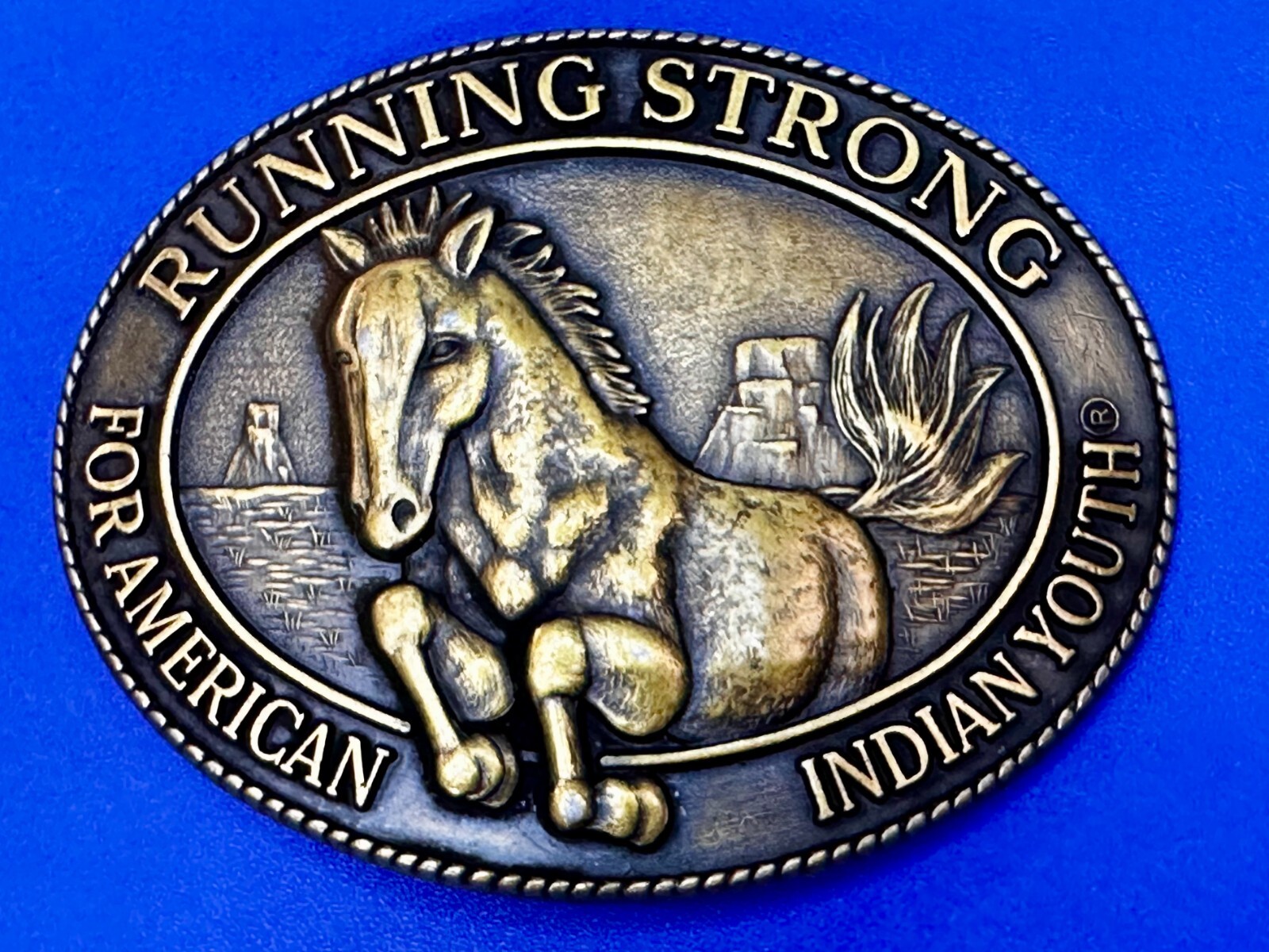 Running Strong For American Indian Youth Billy Mills Commemorative Belt Buckle
