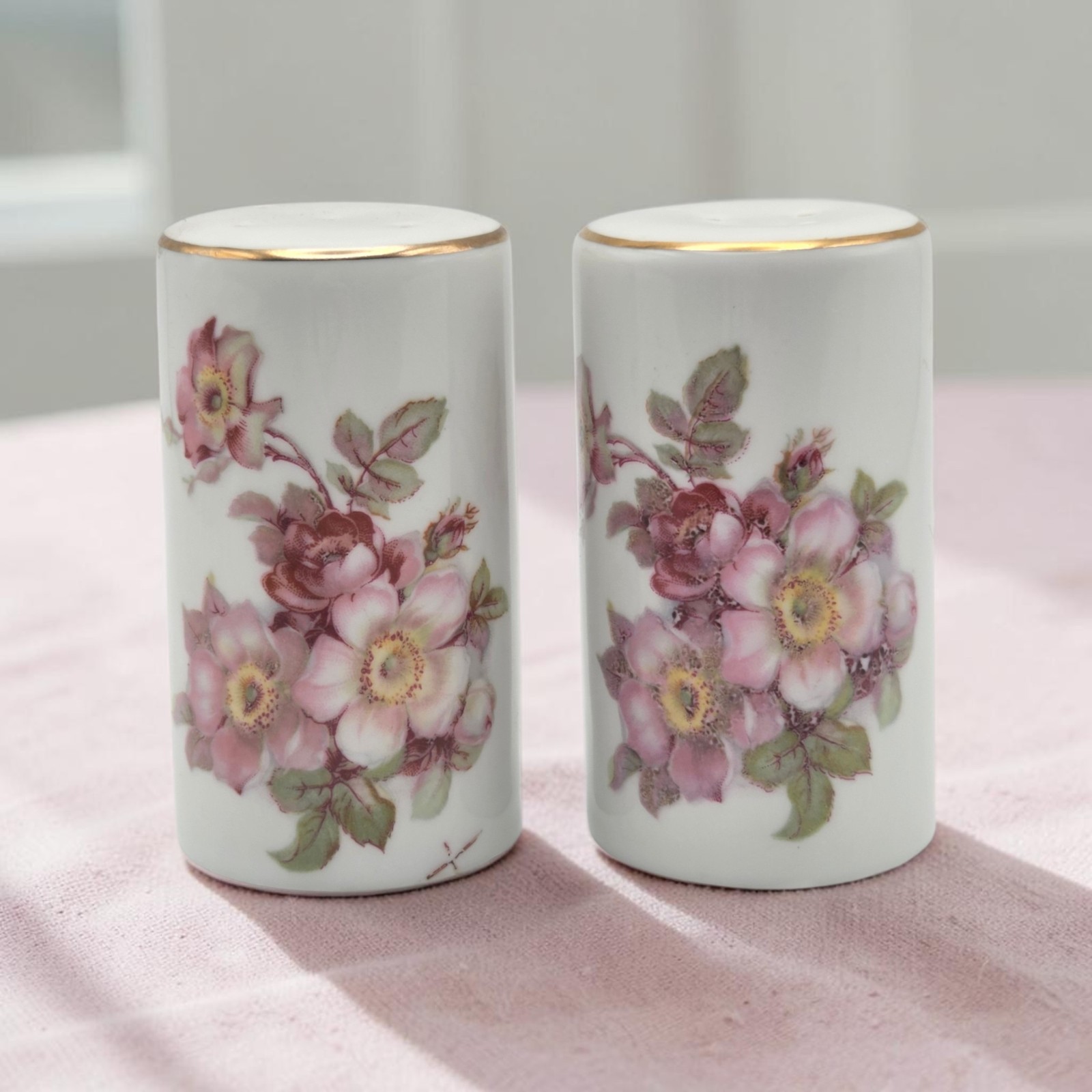 Vintage Schumann Arzberg Bavaria Wild Rose Porcelain Salt & Pepper Shakers Vintage Schumann Arzberg Bavaria Wild Rose Porcelain Salt & Pepper Shakers