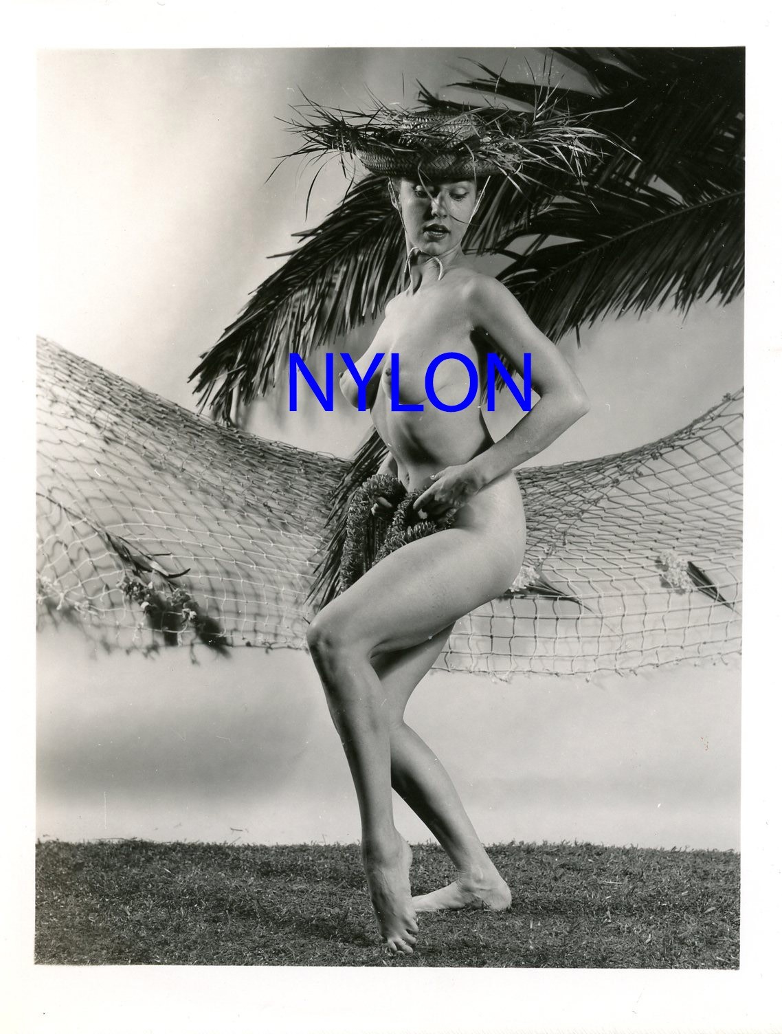 RARE 4 x 5 PHOTOGRAPH OF PLAYBOY PLAYMATE JULY 1956 NUDE MODEL ALICE DENHAM