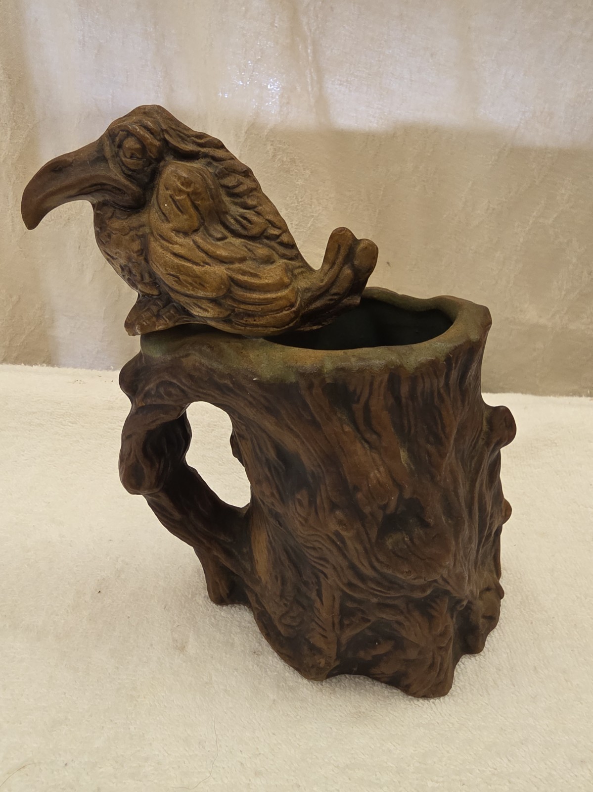 Vintage Ceramarte Stein by Jim Rumph with Raven and Troll 1973 Ceramic Mug