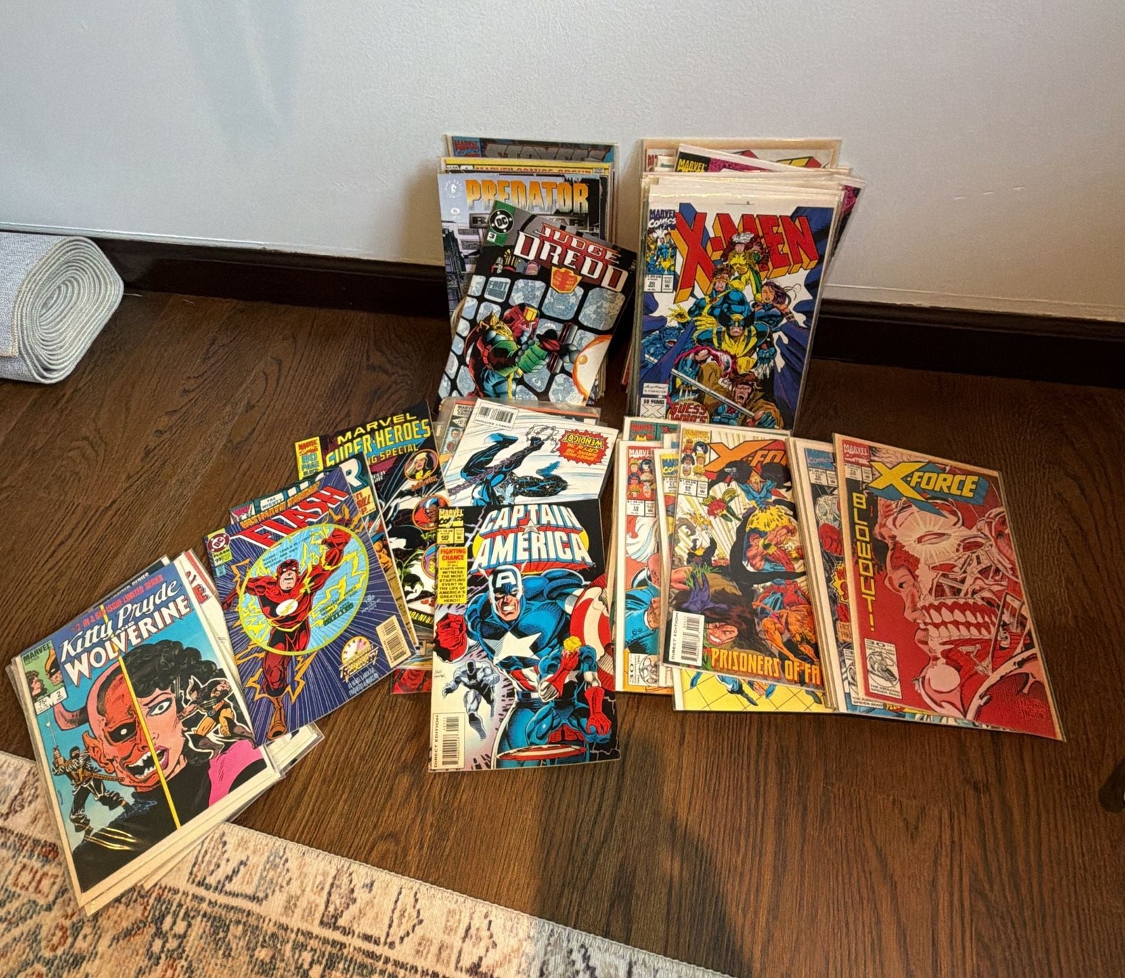 60+ Assorted Vintage Marvel and DC Comic Book Lot including X-Men..