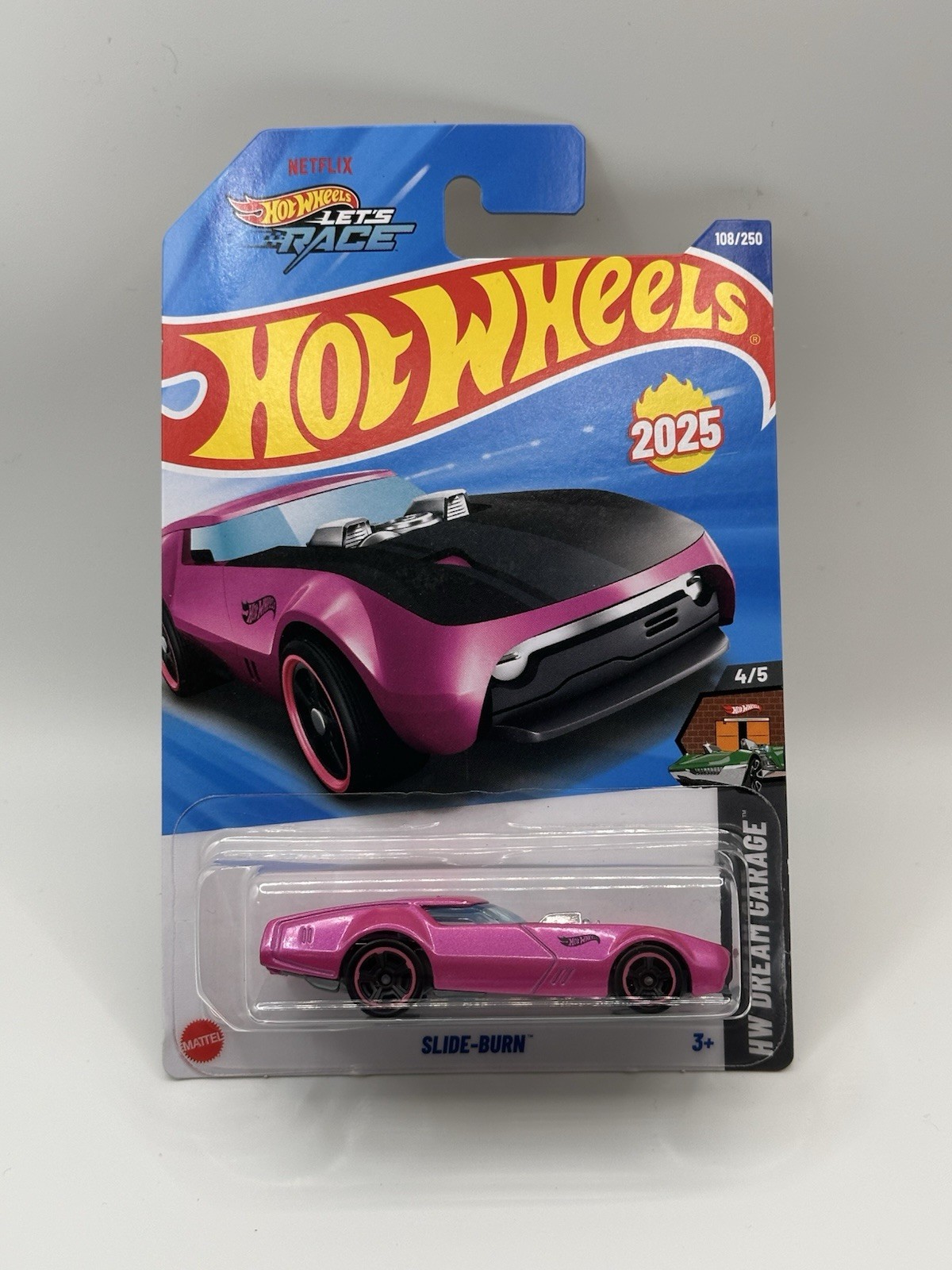 Hot Wheels 1/64 Slide-Burn Pink Black Dream Garage Diecast Car Collector Model Hot Wheels 1/64 Slide-Burn Pink Black Dream Garage Diecast Car Collector Model