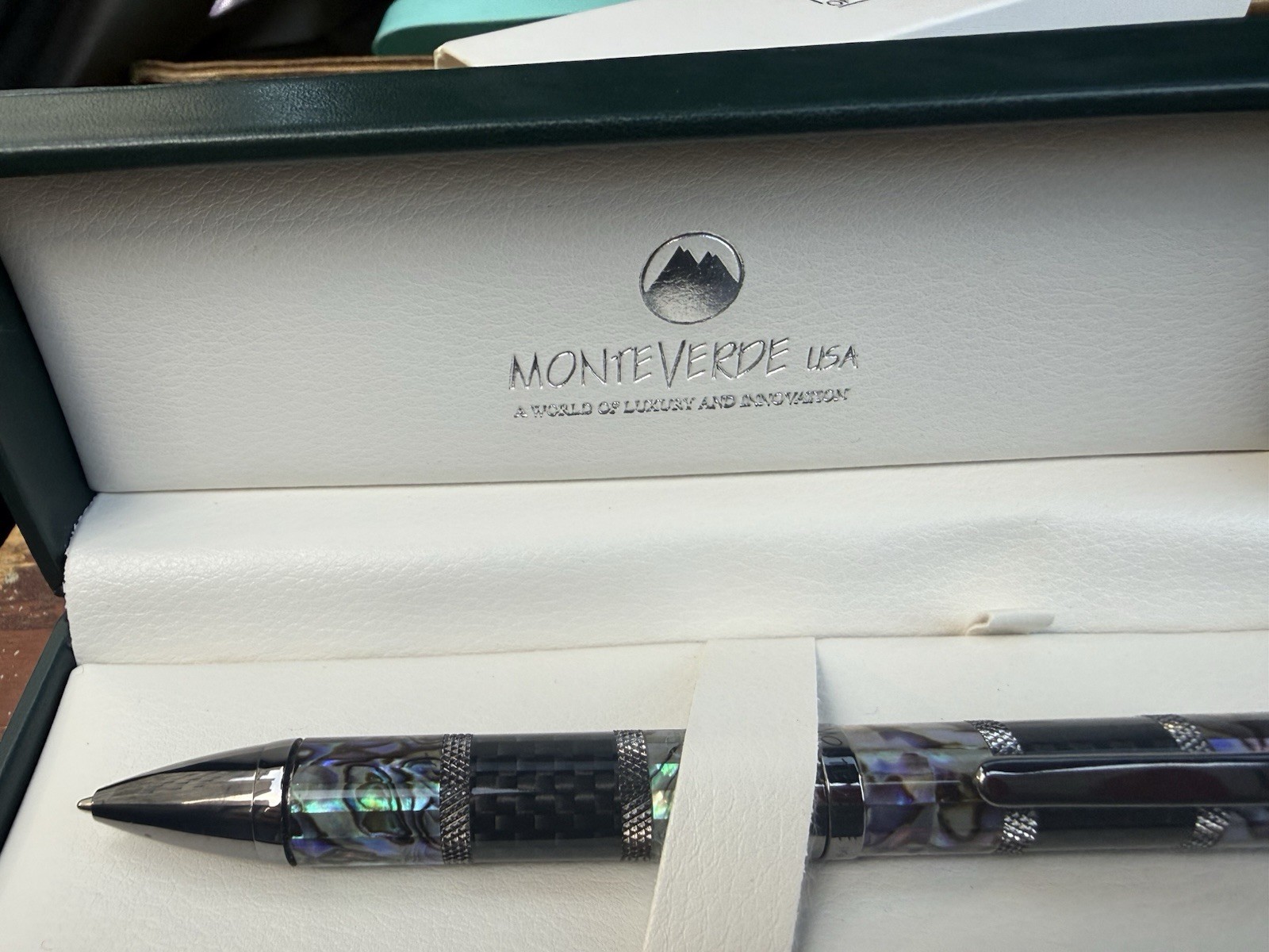 Monteverde Regatta Limited Edition Abalone Shell Carbon Fiber Rollerball Pen