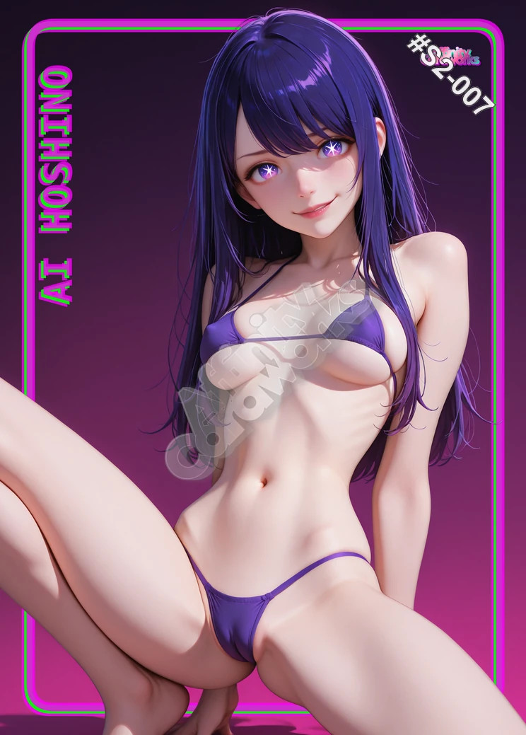 Ai Hoshino Oshi no Ko Custom Sexy Anime Waifu Trading Card Standard