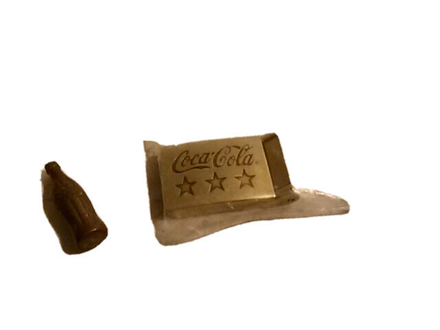 Coke Coca Cola belt buckle still sealed mini bottle metal lot 2