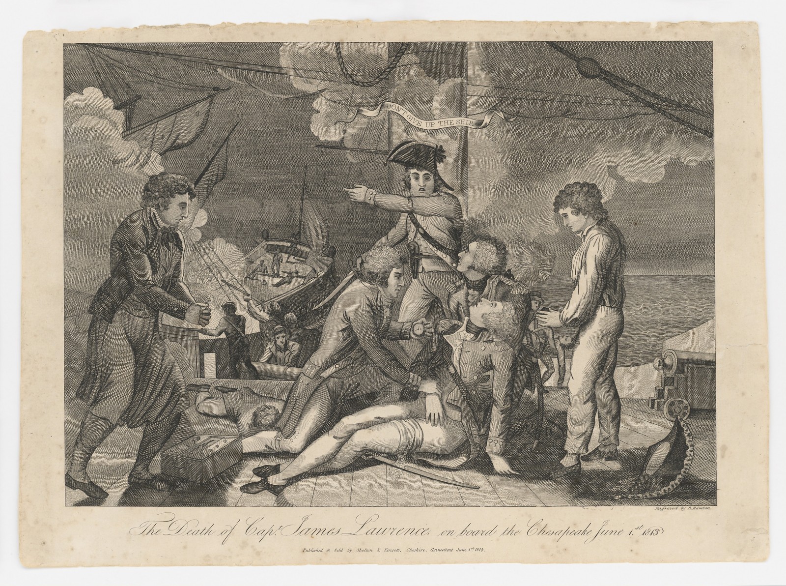 Captain James Lawrence Vintage 1813 Naval Death Glossy Photo Reprint