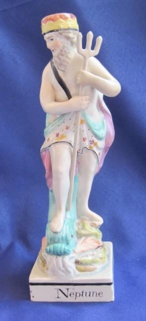 Early Staffordshire Pearlware Figure Neptune Enoch Wood English Antique c1790