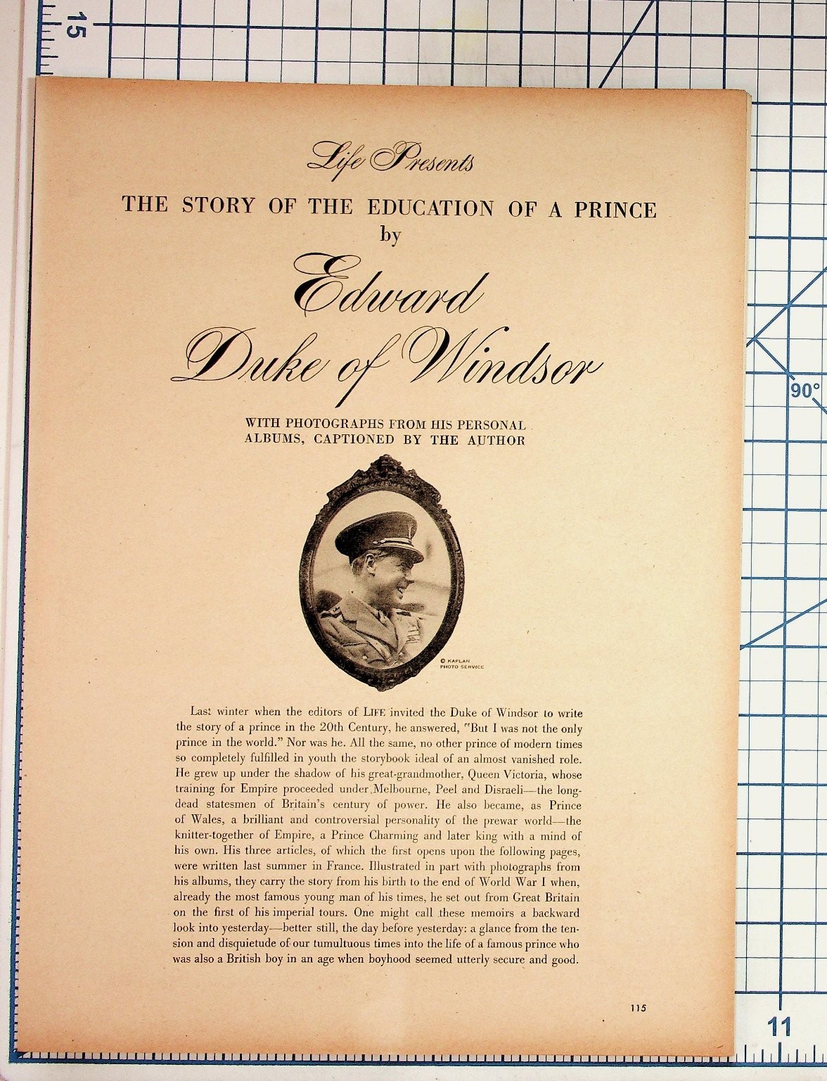 Edward Duke of Windsor Life Magazine Article Royal Boyhood Photos