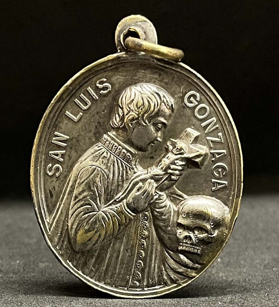 Spain circa 1890 antique St. Aloysius Gonzaga, Immaculate Conception high relief Spain circa 1890 antique St. Aloysius Gonzaga, Immaculate Conception high relief