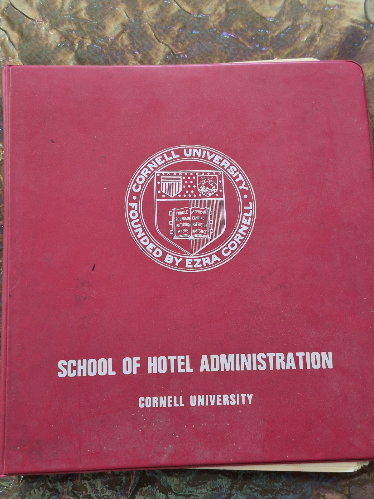 1970s Cornell University School of Hotel Administration Recipe Binder Vintage