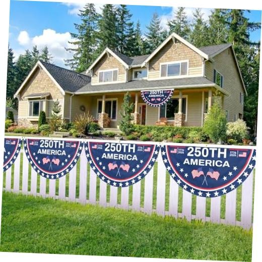 2x20ft 250 Anniversary American Flag 1pcs-250 Anniversary American Flag Bunting