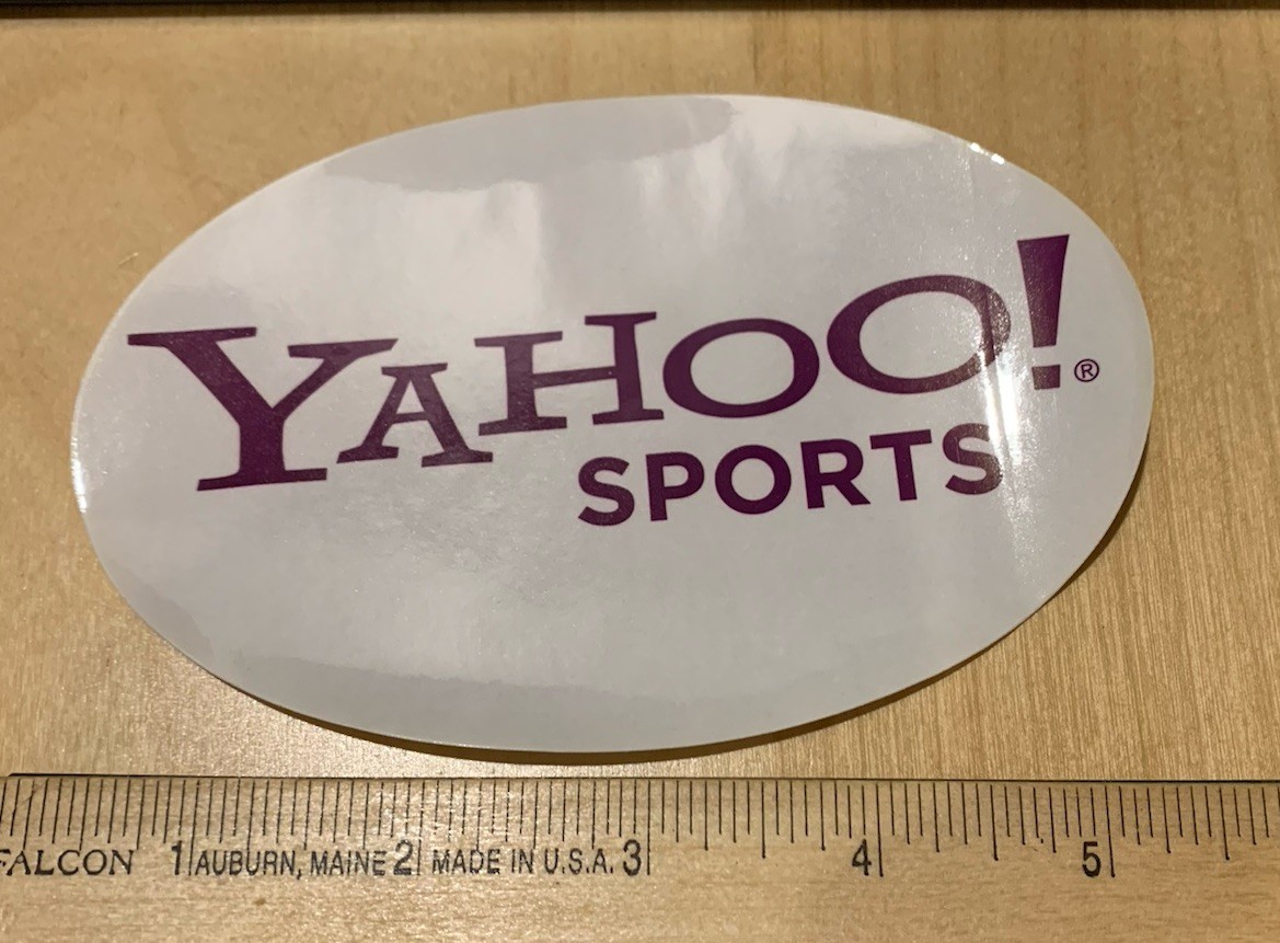 Vintage Yahoo Sports Sticker / Decal