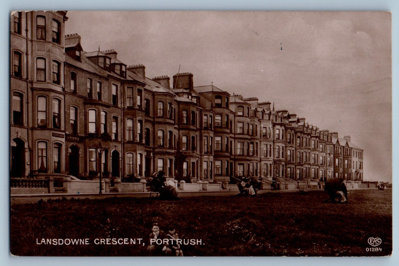 Antrim Northern Ireland Postcard Lansdowne Crescent Portrush c1920\'s RPPC Photo