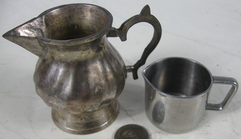 Vintage Miniature Creamers Silver Plate & Stainless Gromo