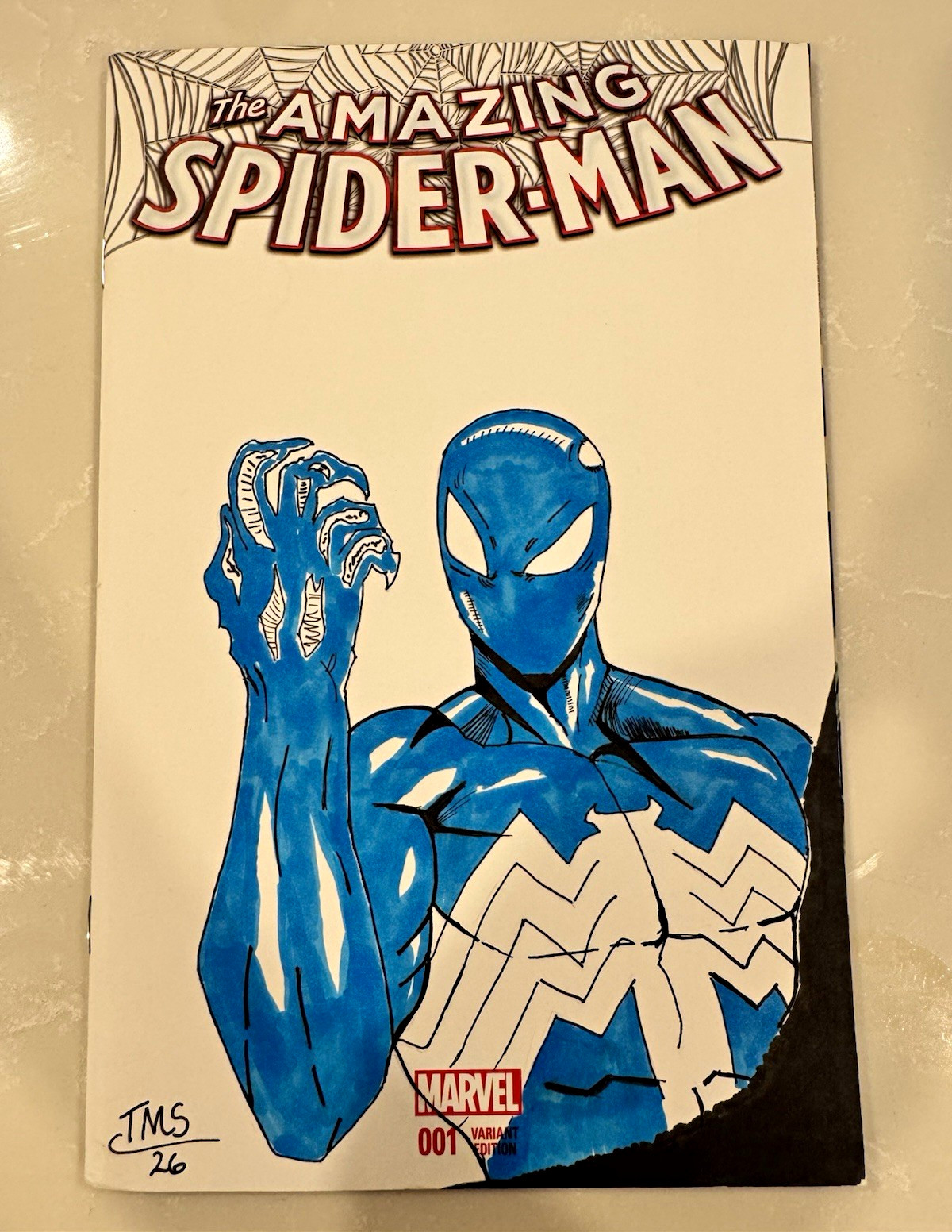 Marvel The Amazing Spider-Man #1 Original Art sketch cover Venom Black suit Marvel The Amazing Spider-Man #1 Original Art sketch cover Venom Black suit