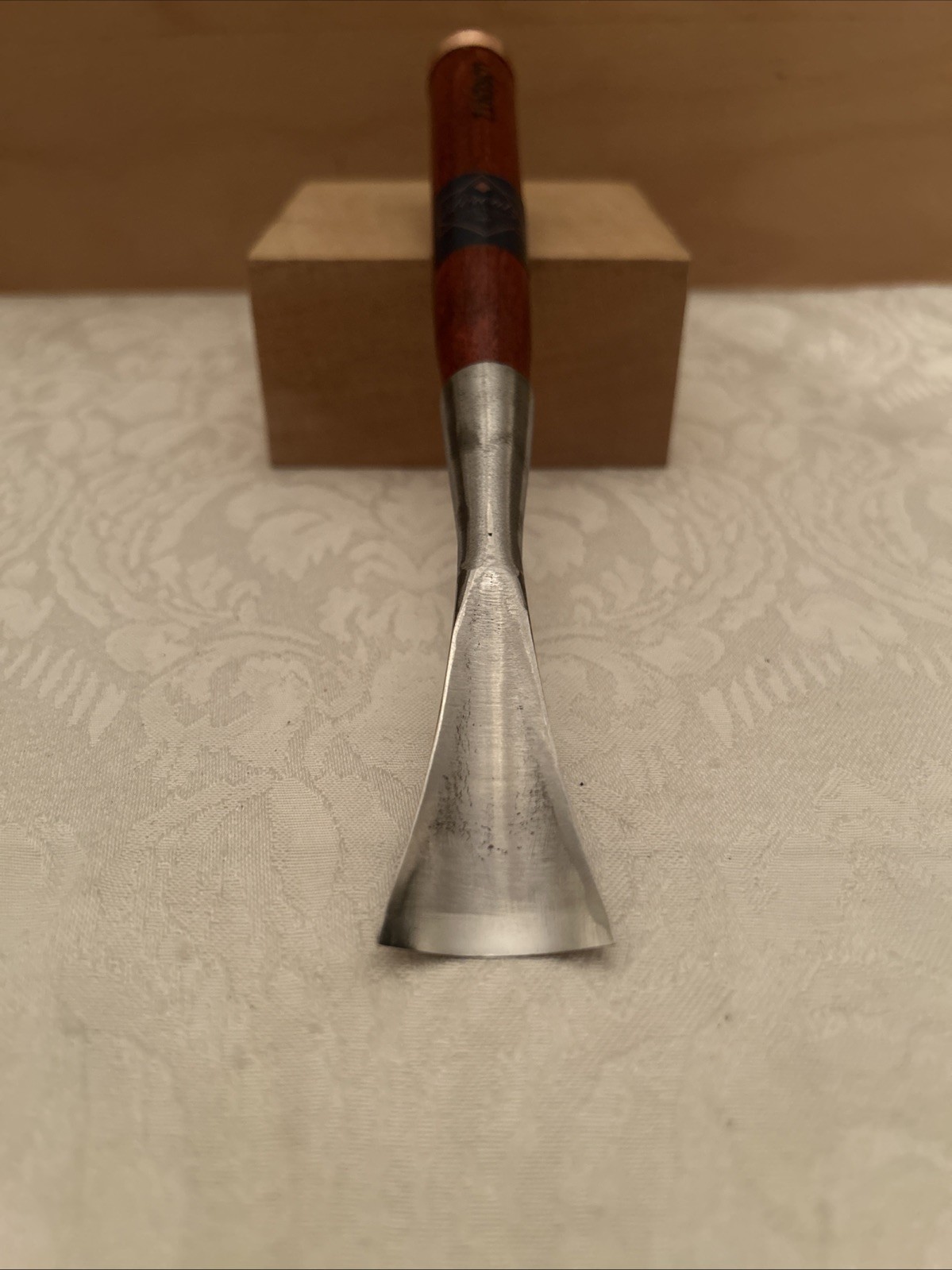Custom Forged Long Neck Socket Gouge Chisel # 9 / 30mm Fishtail Deep U Sharp