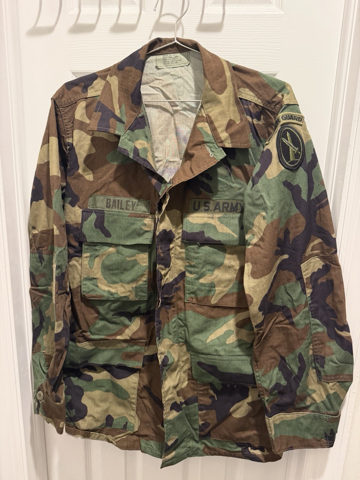 Vintage U.S. Army Woodland Camo BDU Jacket - Honor Guard