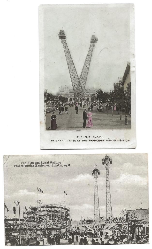 Postcard Lot Flip Flap & Spiral Railway Franco-British Exhibition, London 1908