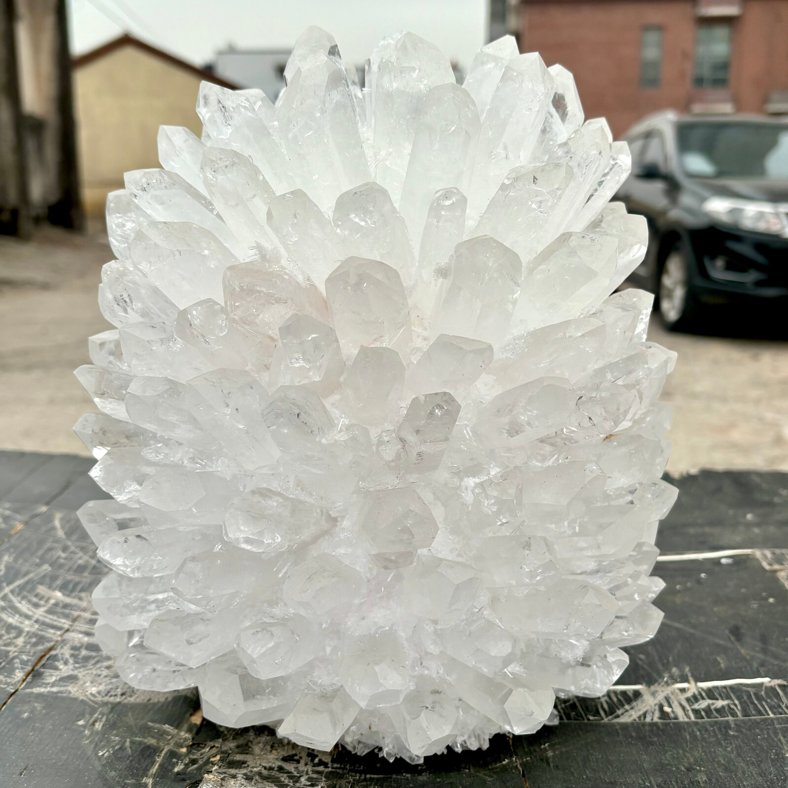 30.42LB New Find white Phantom Quartz Crystal Cluster Mineral Specimen Healing