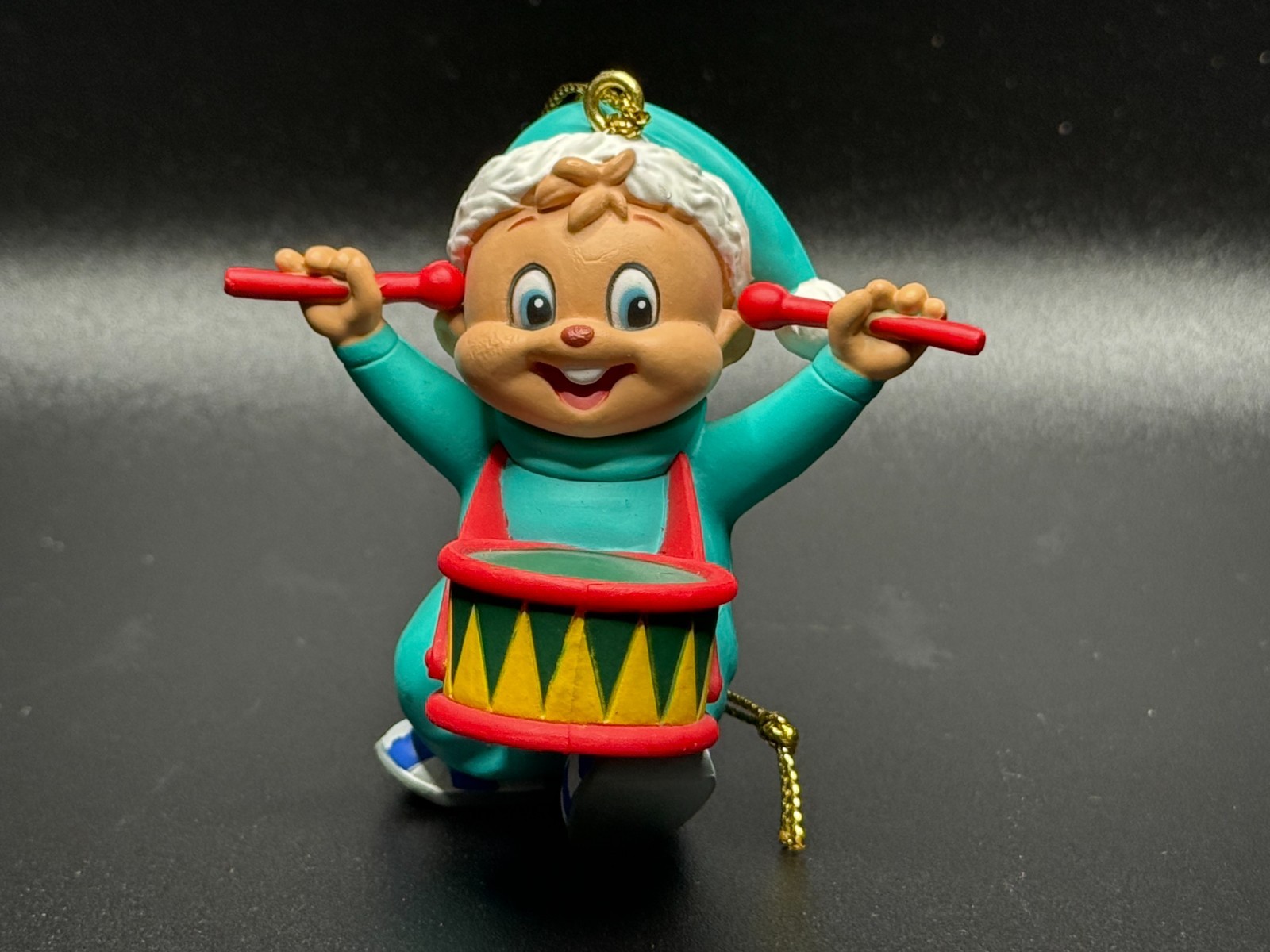 2010 Santa’s Best Alvin & The Chipmunks Theodore Drummer Christmas Ornament Box