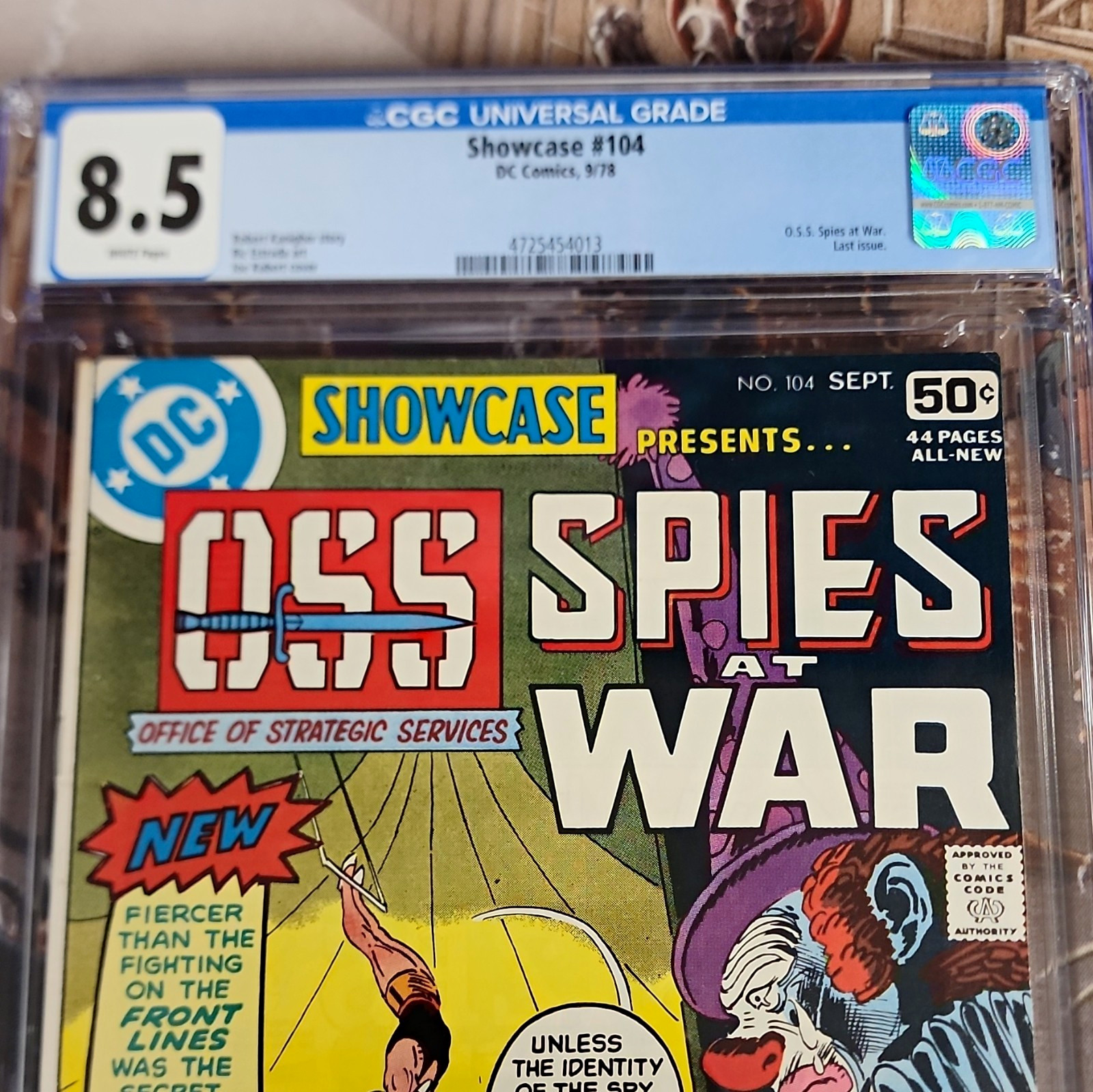 DC Comics Showcase #104 Spies at War (1978) CGC 8.5 Bronze Age, Last Issue DC Comics Showcase #104 Spies at War (1978) CGC 8.5 Bronze Age, Last Issue